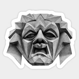 Head Artdeco Sculpture Sticker